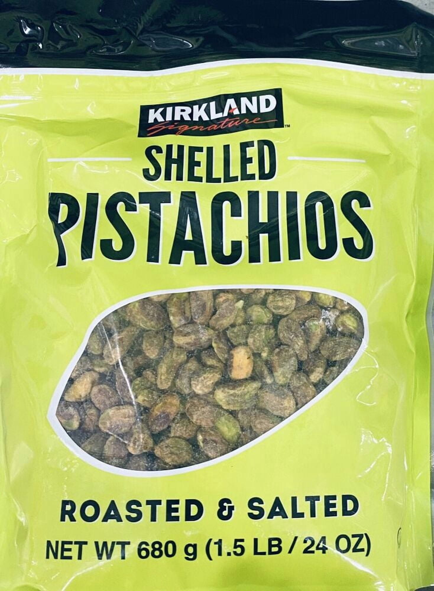 2x KIRKLAND Signature Roasted & Salted SHELLED PISTACHIOS Nuts 24 oz - 2 PACK