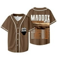 thumbnail image 4 of Maddox Batson Merchball Baseball Jacket T Shirt Summer Thin Single Breasted Cardigan Top, 4 of 5