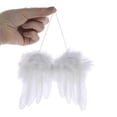 thumbnail image 3 of Angelic Adornment: White Feathered Angel Wings (Package of 6) by Factory Direct Craft, 3 of 4