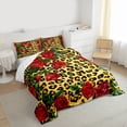 thumbnail image 3 of Homewish Animal Leopard Cheetah Print Full Size Comforter Sets 3-Piece for Children Teens Adults,Floral Flower Rose Bedding Comforter Set,Exotic Style Lightweight Bedding Sets,Luxury Bedroom Decor, 3 of 8