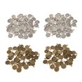 thumbnail image 1 of 100 piezas de joyería de bronce / plata, bandejas vacías, colgantes de ágata, ajuste de base de bricolaje Macarena Joyas de piedras preciosas antiguas en blanco, 1 of 8