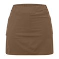 thumbnail image 5 of LEBONYARD Tennis Skirts for Girls,Women's High-Waisted Yoga Skort,Women's New Color Mid-waist Skirt Pants Sports Shorts Bottoming Skirt Pants Coffee S, 5 of 5