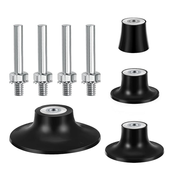 4 Pieces Disc Pad Holder Bristle Disc Set Including 1, 2, 3 Inch Sander Disc Holder With 1/4 Inch Shank Double Replacement Rod Disc Rotary Tool Kit