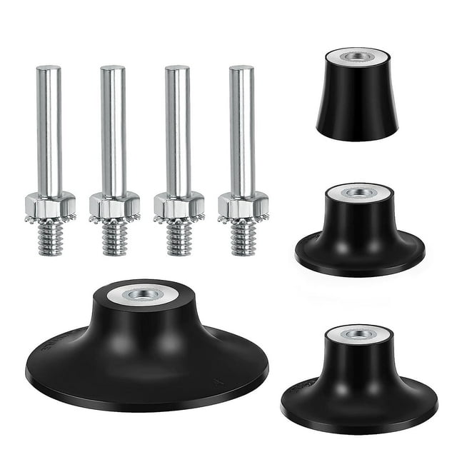 4 Pieces Disc Pad Holder Bristle Disc Set Including 1, 2, 3 Inch Sander Disc Holder With 1/4 Inch Shank Double Replacement Rod Disc Rotary Tool Kit