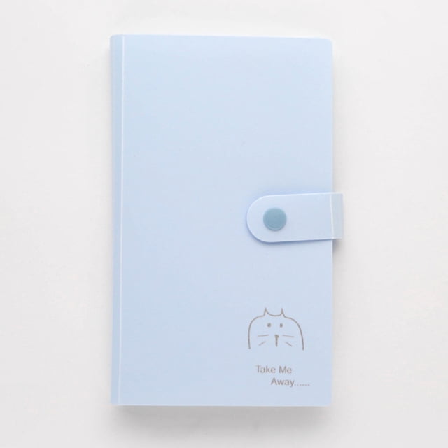 Under $5 Photo Storage Albums, Purple Photo Card Album, 3-Inch Snap Button Photo Card Storage Book, Organizer Album for Business Cards Letters (Blue), by Goohae