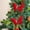 Red, variant on YIKA Christmas Decorations High-end Velvet Double-layer Faux Christmas Flower Decorations For Christmas Tree Decor Christmas Decorations Indoor Pink