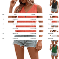 thumbnail image 2 of Tank Tops For Women Orange Womens Tops Fashion Sleeveless V Neck Sleeveless Tank Vest Summer Tee Womens Tank Tops, 2 of 4