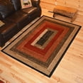 thumbnail image 2 of Rustic Lodge Panel Stripes Cabin Multi Area Rug - 7'10 x 9'10, 2 of 5