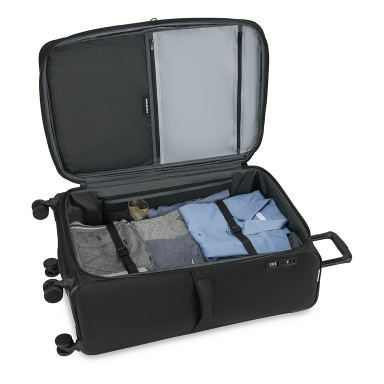 SWISSGEAR Stride Expandable Large Checked Spinner Luggage, Black