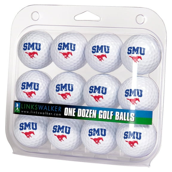 LinksWalker SMU Mustangs Golf Balls, 12 Pack