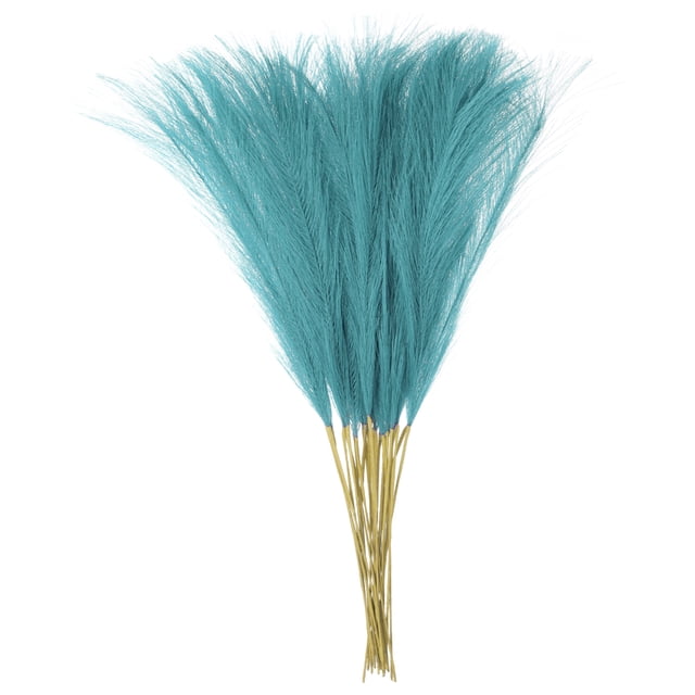 25 Paquetes de Hierba Pampas Falsa de 21 Pulgadas para Decoración del Hogar, Verde Azulado