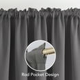 thumbnail image 3 of Deconovo Home Decorations Rod Pocket Curtains Blackout Curtains Thermal Insulated Room Darkening Curtains 42 x 95 inch Drak Gray, 3 of 7