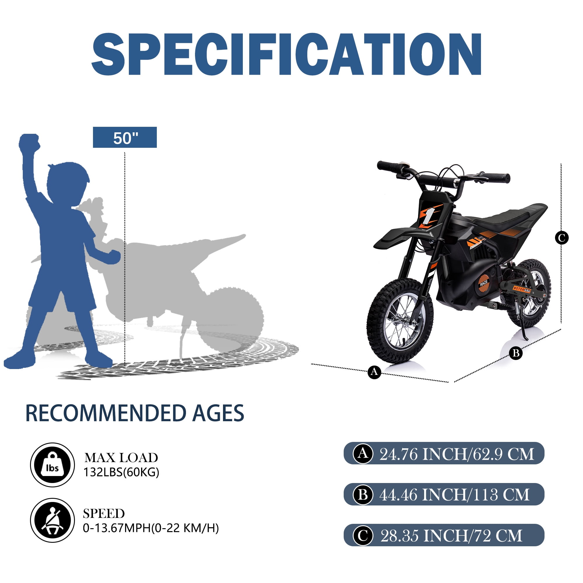 NEECHIPRO Electric Dirt Bike, 24V Electric Motorcycle Ride on Bicycle for Teens 13+,250W 13mph Max Speed,Black