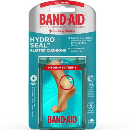 2 Pack - BAND-AID Brand Hydro Seal Blister Cushion Bandages, Waterproof