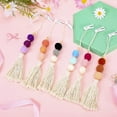 thumbnail image 4 of 6 Pieces Felt Ball Car Diffuser Plant Essential Oil Car Tassel Hanging Bead Incense Diffuser Colorful Charming Vent Clip Car Interior Decorations (Vivid Colors), 4 of 5
