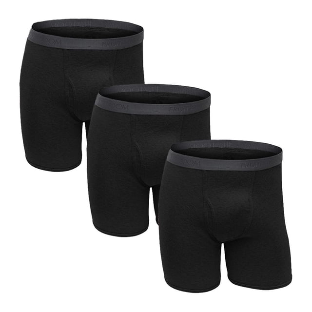 Bóxer Fruit of the Loom Premium Collection Talla G 3 Piezas Negro