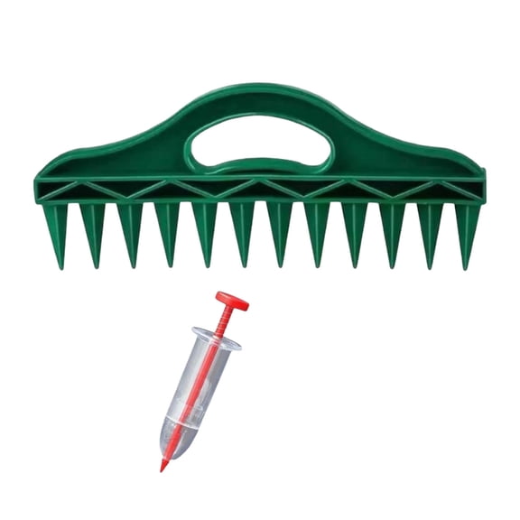 Professional Garden Dibber, Effortless Seed Planting Tool, Seed Slotter Tool Seed Spacers Planting Tool, Planting Grid Gardening Tool, Seed Depth Measuring Tool (1 Set)