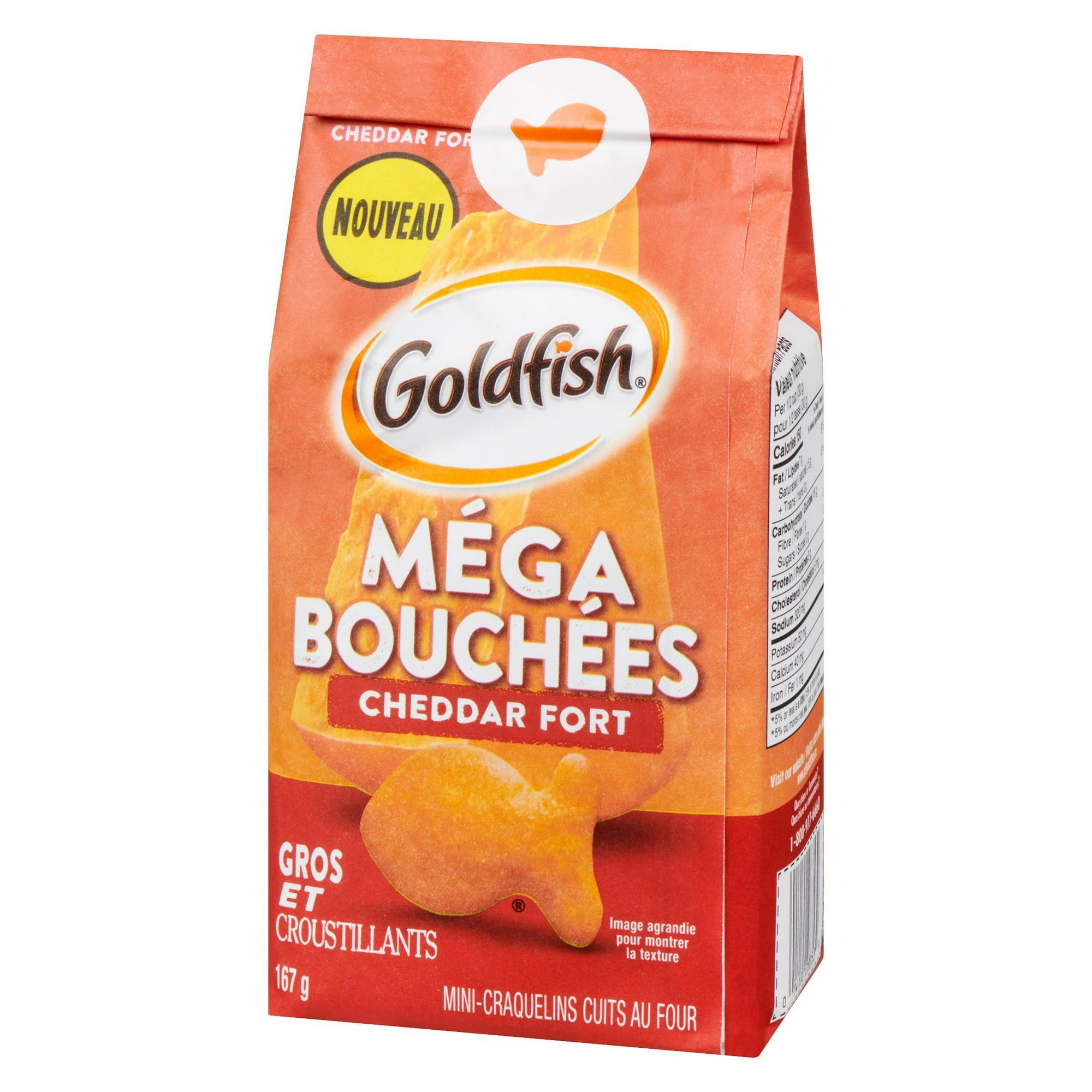 Goldfish® Mega Bites Sharp Cheddar Crackers 167 g Bag