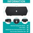 thumbnail image 3 of TFixol Kitchen Sink Splash Guard Silicone Faucet Handle Drip Catcher Tray Faucet Absorbent Mat Sink Protectors for Kitchen Sink, Sink Mat for Bathroom, Farmhouse and RV Kitchen Sink Accessories, 3 of 7