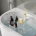 thumbnail image 6 of Jioakfa Expandable Acrylic Bathtub Tray For Tub, Bath Caddy Tray Table For Bathtub, Adjustable From 31.5 Inch, Bathtub Rack Fits Most Bathtubs And Bathroom Décor, Bath Tub Shelf Accessories For Women, 6 of 8