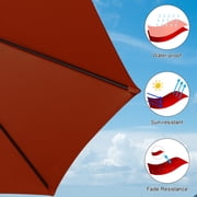 Patiojoy 15Ft Outdoor Double-Sided Patio Umbrella Parasol with Base