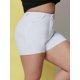 thumbnail image 1 of Pantalones cortos de mezclilla de doble dobladillo Rosegal Pantalones cortos de talla grande, 1 of 5