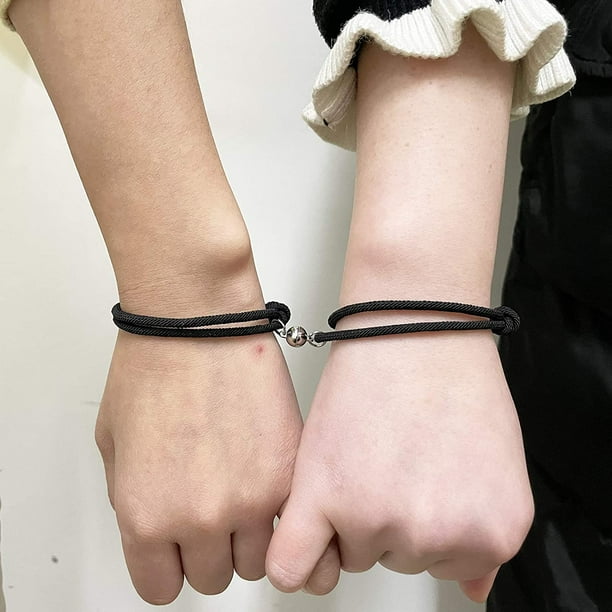 2 Pcs Magnetic Couple Bracelets Mutual Attraction Friendship
