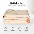 thumbnail image 6 of XMXT Throw Blankets, Spring Flowers Easter Print Bed Blanket for Bedroom Sofa, 50 x 70 inches Beige, 6 of 9
