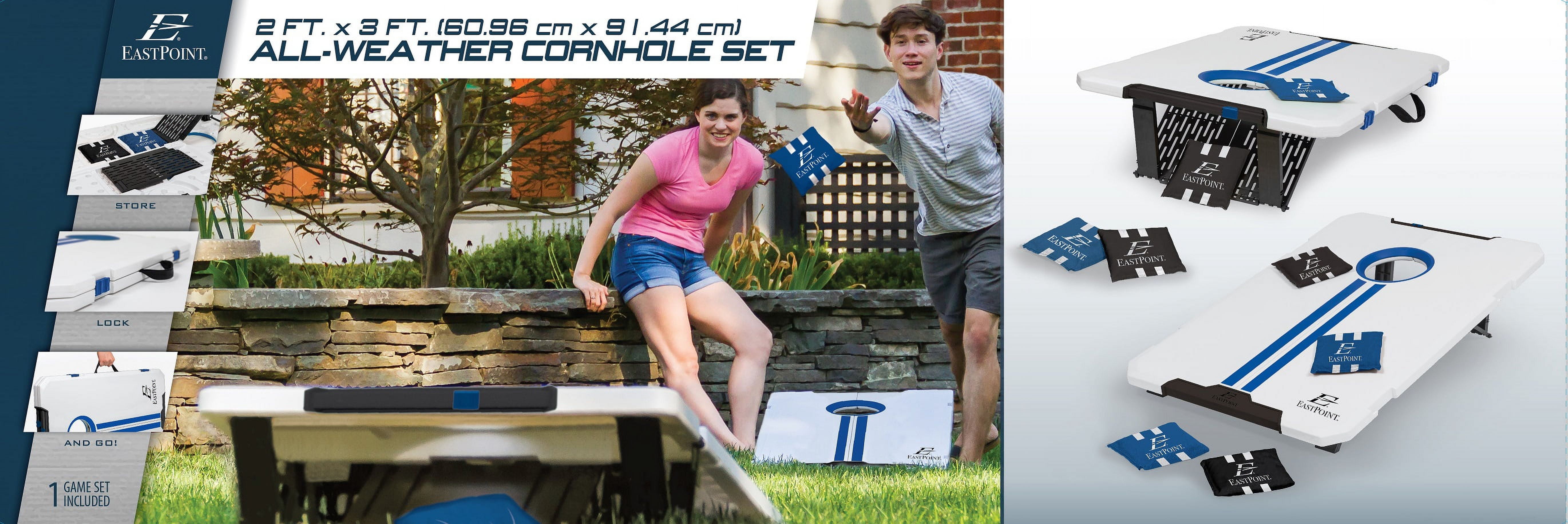 EastPoint Sports All-Weather 2' x 3' Cornhole Bean Bag Toss Outdoor Game