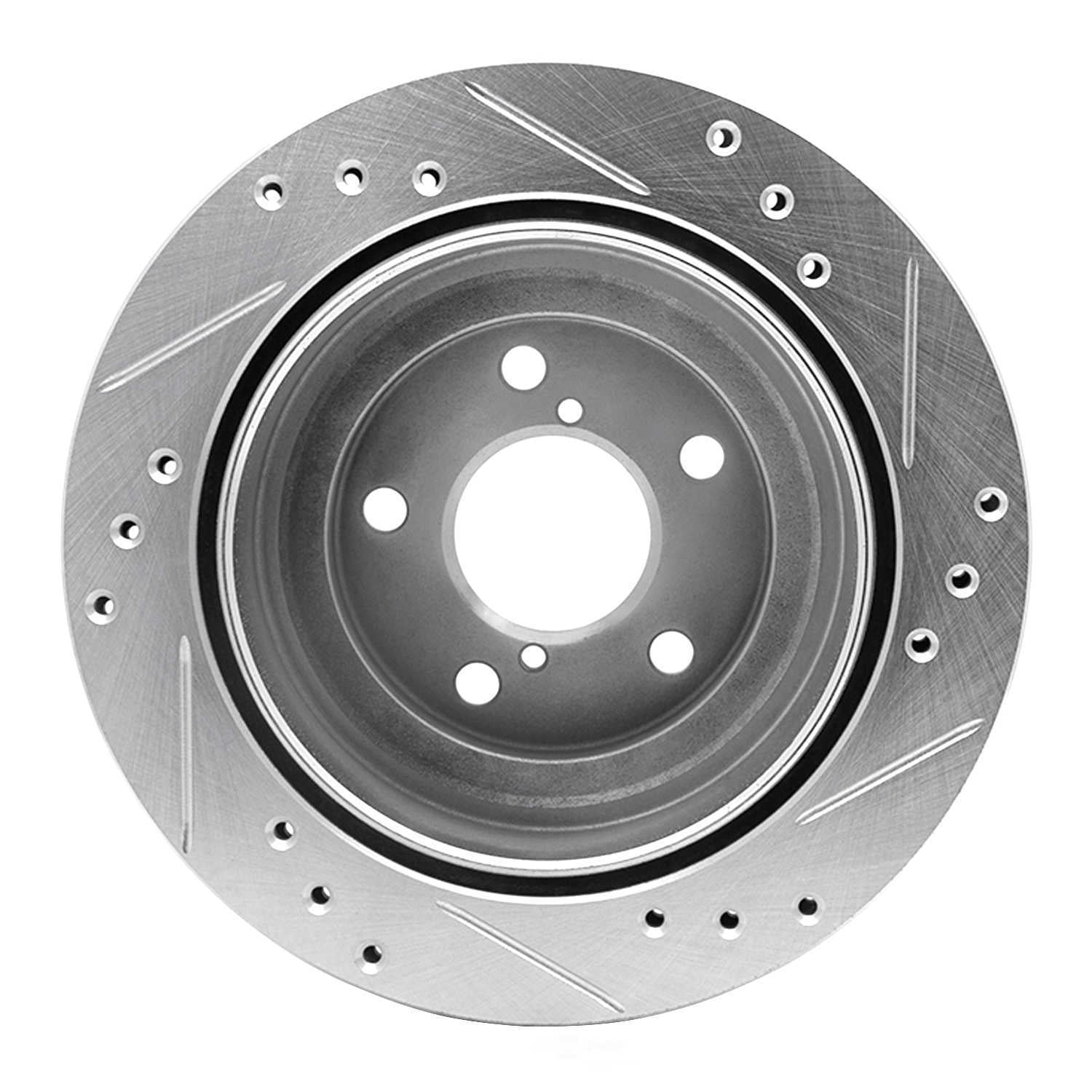 Dynamic Friction Company 631-13010L DFC Brake Rotor - Drilled And Slotted - Silver