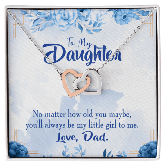To My Daughter Daddy's Little Girl Inseparable Necklace