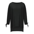 thumbnail image 7 of Black Women's Long Sleeve T-shirt, Women'S Fashionable Casual Round Neck Top Long Sleeve T Shirt,Women's Long sleeve T-shirt XL, 7 of 7