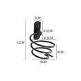 thumbnail image 3 of Soporte para secador de pelo de aluminio para pared, con cable, para cocina, baño, color negro, 12 x 9,5 x 9,5 cm, 3 of 4