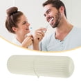 thumbnail image 2 of piezas, estuches organizadores portátiles para cepillos de dientes, plástico, estuche para cepillos de dientes de viaje, negocios de viaje, blanco, 7.60 "x2.44" x2.24 ", 2 of 7