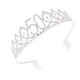 thumbnail image 2 of MasteelfCA 1PC Rhinestone Crown with Alloy Insertion Hair Comb Decorative Crown Hair for 50th Birthday (Silver), 2 of 7