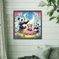 thumbnail image 4 of Pintura de diamante 5D DIY, taladro redondo completo, kit de tres pandas, decoración del hogar, 30x30cm, 4 of 9