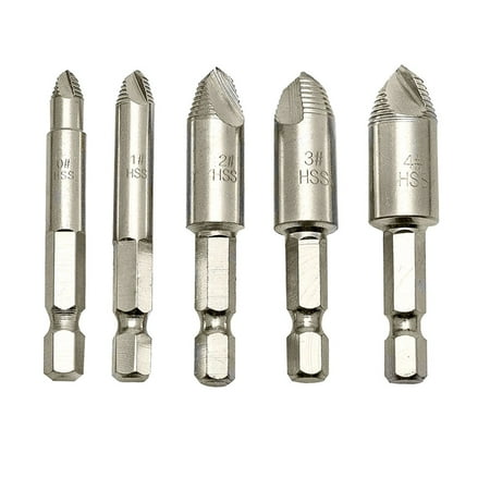 - 5Pcs Damaged Screw Extractor Remove Set Easy Out Bolt Screw Extractor Drill Bits