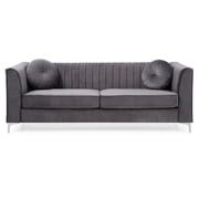 Island Oasis Sofa - Velvet Channel Tufted Living Room Furniture