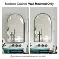 thumbnail image 5 of 20x31 Arched Medicine Cabinet Bathroom Mirror,Brushed Black Mirror Cabinet with Storage,Adjustable Shelves, Wall Mounted Only, Modern Bathroom Storage, 5 of 7