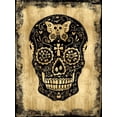thumbnail image 2 of Wagner, Martin 19x24 Gold Ornate Wood Framed with Double Matting Museum Art Print Titled - Day of the Dead in Black and Gold, 2 of 4