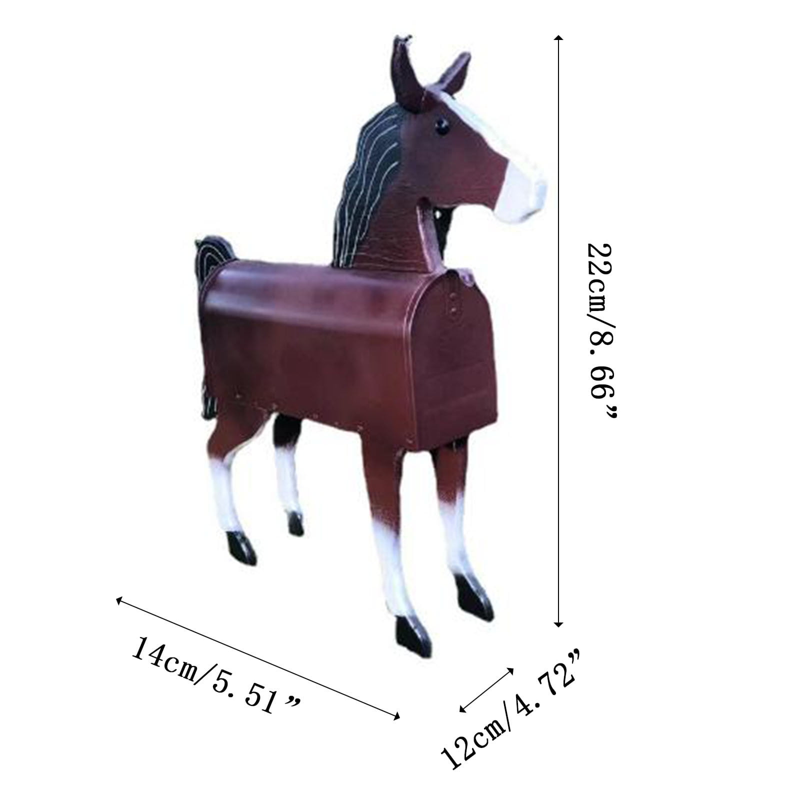 Unique Horse Mailbox Post, Animals Post Box, Creative Personalized Mailbox for Garden Yard Decor, Mailbox Covers Mailbox Wraps Post Letter Box Cover Perfect for Horse Farm or Horse Lover