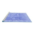 thumbnail image 2 of Ahgly Company Machine Washable Indoor Square Oriental Blue Traditional Area Rugs, 7' Square, 2 of 4