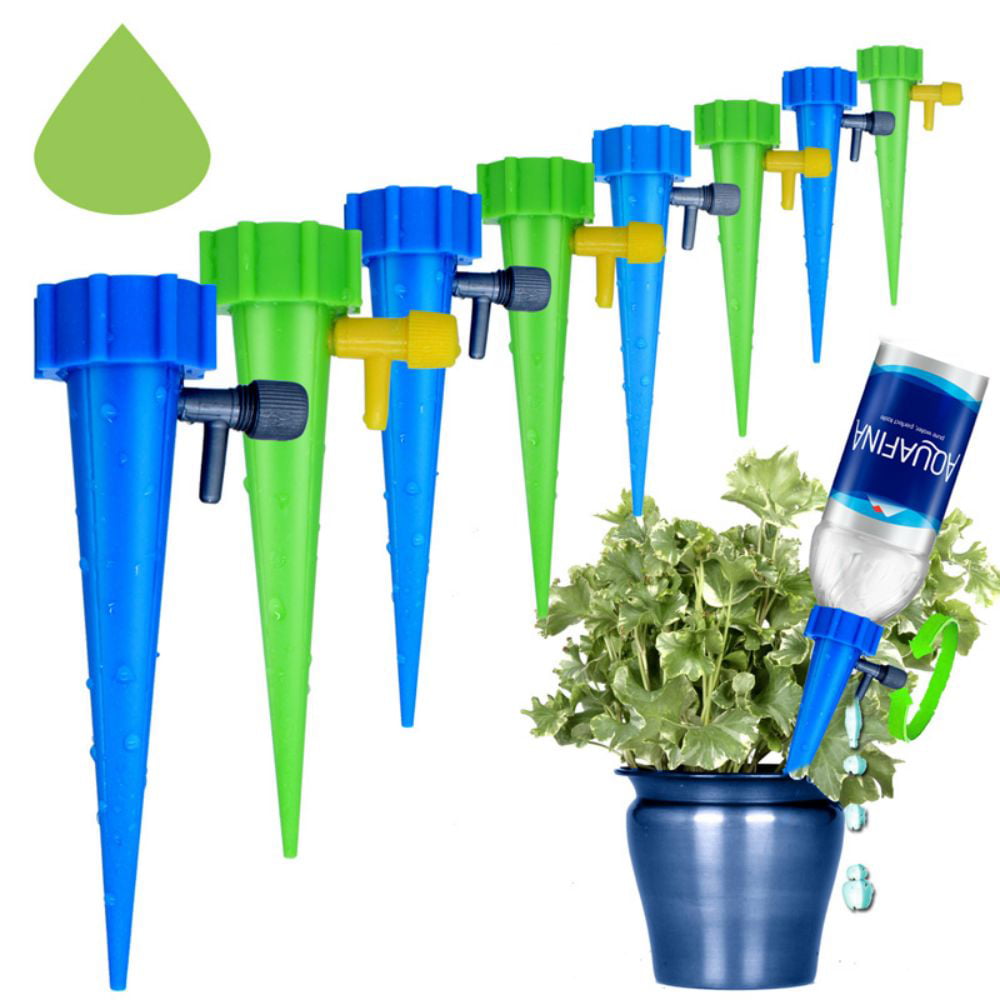Automatic Watering Devices with Control Valve Switch for Outdoor Indoor Plants 12Pcs Self Watering Spike Slow Release Vacation Plants Watering System FZM Plant Waterer