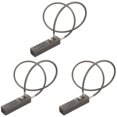thumbnail image 1 of HLONK3 Pieces Padlock with Password Required Snowboarding Bike Freezer Cable Locks Combination Luggage Small Baby, 1 of 6