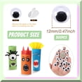 thumbnail image 3 of 300pcs Self Adhesive Black Round Stickers - 12mm Plastic Wiggle Googly Eyes for DIY Arts and Scrapbooking, 3 of 5