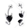 thumbnail image 4 of Valentines Day Gifts for Her Body Chain Devil Heart Belly Button Rings Navel Barbells Stud Body Piercing Gifts Clearance Birthday Gifts for Women, 4 of 7
