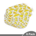 thumbnail image 2 of Melon Dining Chair Pad, Abstract Yellow Color Palette Watermelon Slices, Water Resistant Pillow with Straps for Kitchen Seats, 6 Pieces Set, Yellow White Pale Orange, by Ambesonne, 2 of 5