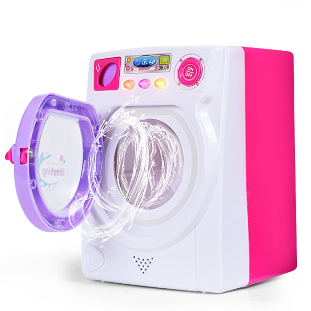 BESPORTBLE Kids Washing Machine Toys Interactive Early Learning Housekeeping Toys Home Pretend Play Accessories with Realistic Sounds Gifts for Children Toddlers