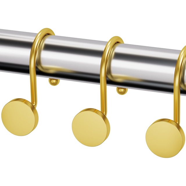 Ganchos para cortina de ducha, anillos para cortina de ducha, ganchos decorativos modernos y resistentes para cortina de ducha, a prueba de óxido, deslizamiento suave, ganchos para cortina de ducha,