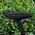thumbnail image 4 of Black Mountain Bike Gel Seat Cover Thick Eva Sponge Bicycle Saddle Cover With Breathable Grooves Anti-Slip 26X16Cm, 4 of 9